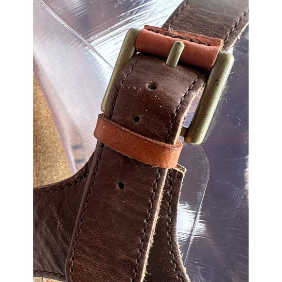 Cobb Hill by New Balance Womens Sandals Brown Leather Size 11M Cork Wedge - Picture 9 of 13